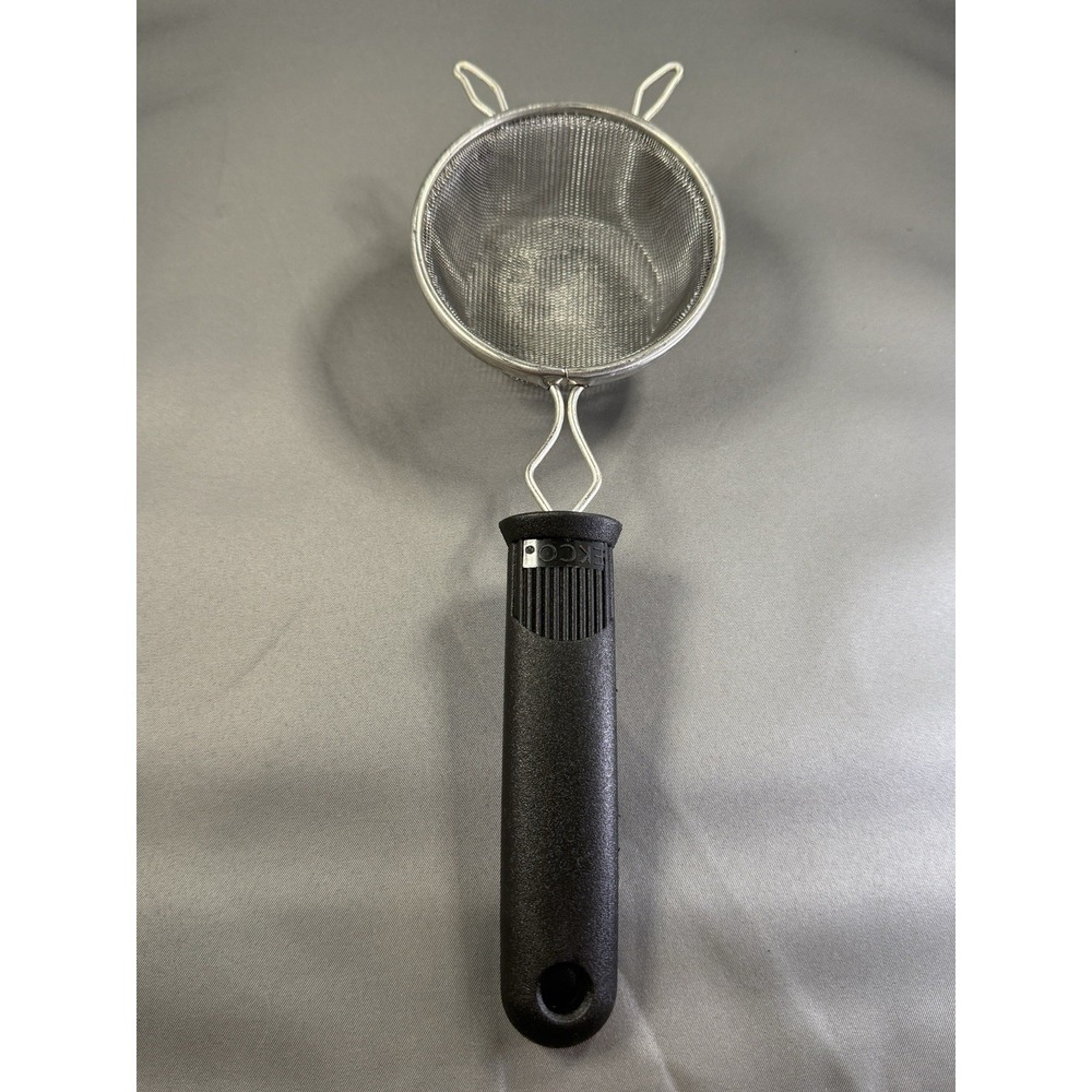 Vintage Ekco Mesh Strainer Sieve Sifter Black Handle‎